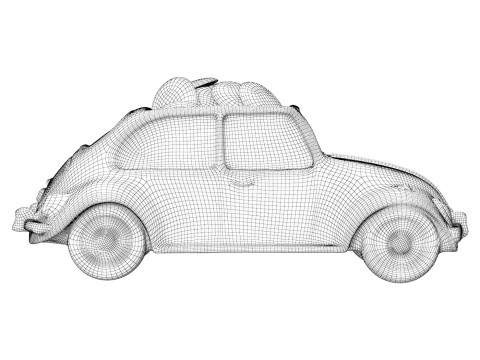 Ceramic Vase VW Beetle 3Dモデル