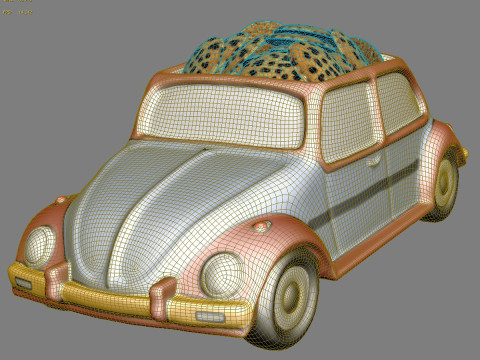 Ceramic Vase VW Beetle 3Dモデル