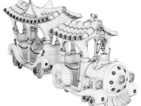 Attraction Childrens train 3D 模型