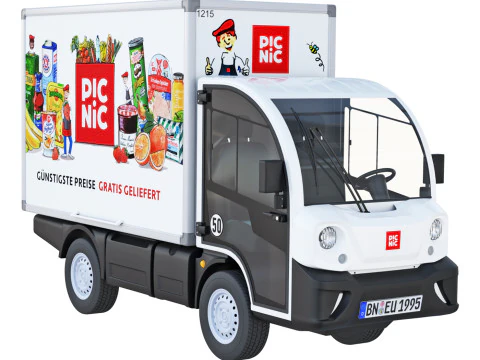 Cami&oacute;n de reparto el&eacute;ctrico Picnic Modelo 3D