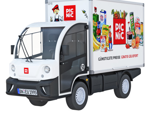 Electric delivery truck Picnic 3D Model