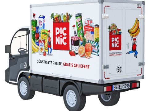 Electric delivery truck Picnic 3D Model