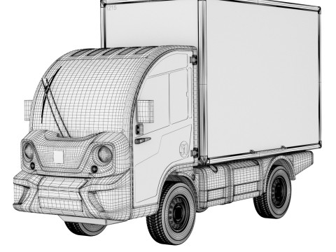 Electric delivery truck Picnic 3D Model