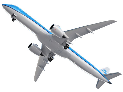 Embraer E195 E2 aircraft Model 3D