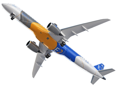 Embraer E195 E2 aircraft Model 3D