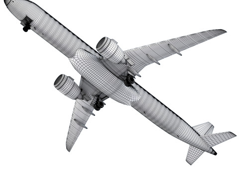 Embraer E195 E2 aircraft Model 3D
