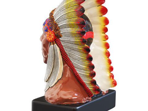Bust of an Indian Modèle 3D