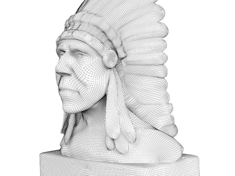 Bust of an Indian Modèle 3D