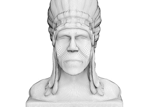 Bust of an Indian Modèle 3D