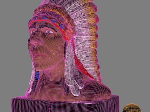 Bust of an Indian Modèle 3D