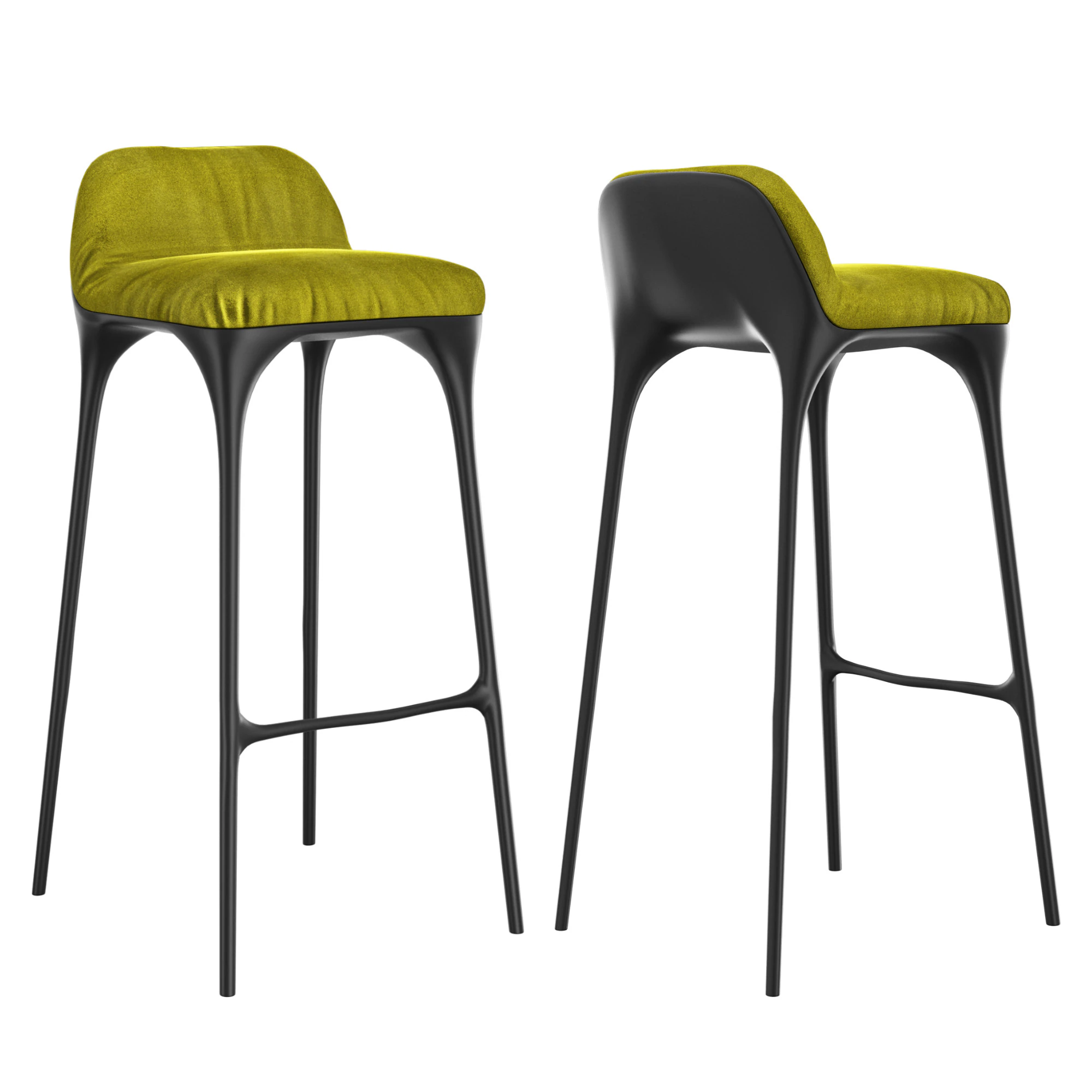 Bar Stool Valentin Loellmann green 3D Model .c4d .max .obj .3ds .fbx .stl .blend 