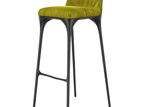 Banco de bar Valentin Loellmann verde Modelo 3D