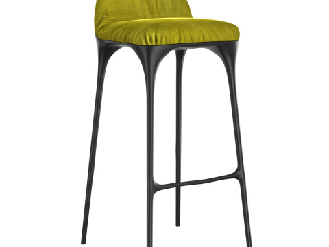 Banco de bar Valentin Loellmann verde Modelo 3D