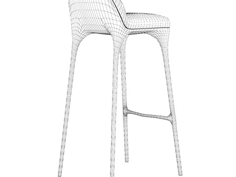 Banco de bar Valentin Loellmann verde Modelo 3D