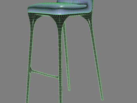 Bar Stool Valentin Loellmann green 3D Model