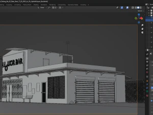 Liquor Grocery Outdoor Design 3D Model