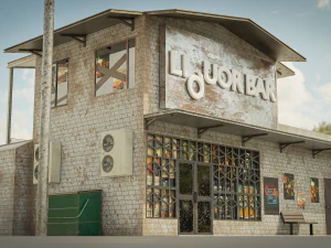 Liquor Grocery Outdoor Design 3D Model