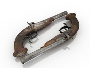 Dueling pistol 3D 3D 模型