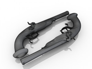 Dueling pistol 3D 3D 模型