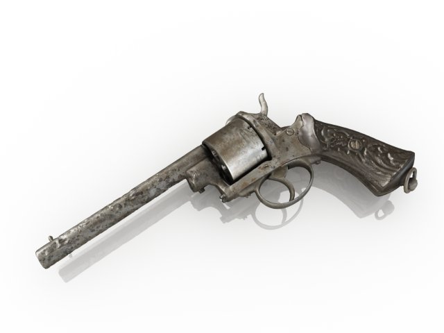 Dueling pistol 3D 모델 .c4d .max .obj .3ds .fbx .stl .blend 