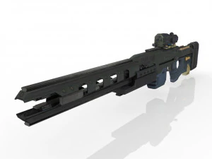 Rifle electromagn&eacute;tico Buen modelo. Modelo 3D