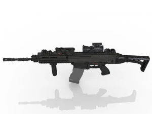 of the Modern Machine Gu 3D Model