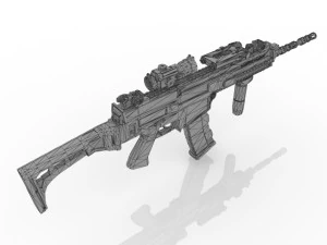 of the Modern Machine Gu 3D Model