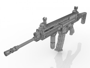 Machine G u n 3D Model