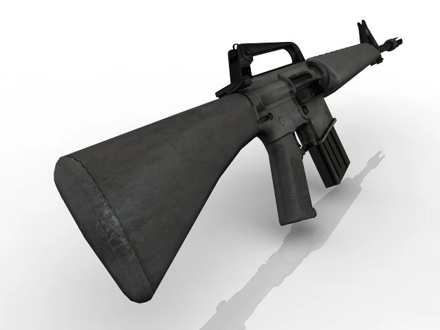 M-16 GUN FREE MODEL 3D Model .c4d .max .obj .3ds .fbx .stl .blend