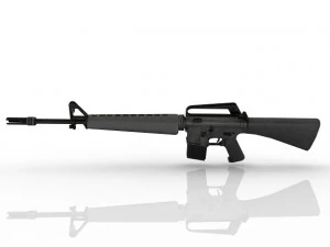 M-16 GUN FREE MODEL 3D Model