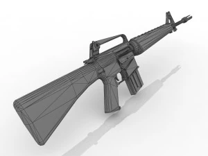 M-16 GUN FREE MODEL 3D Model