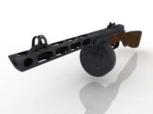 Shpagin submachine gun 3D Model