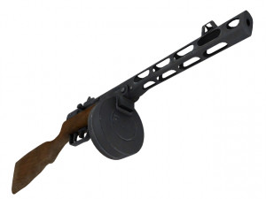 Shpagin submachine gun Model 3D