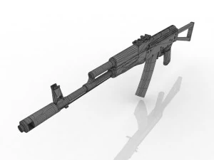 Kalashnikov assault rifle 3D 3D Model