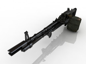 Machine Gun 3D 3D Model