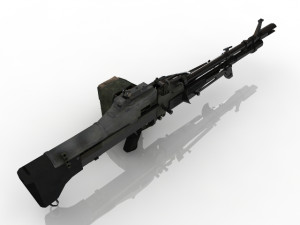 Machine Gun 3D 3D Model