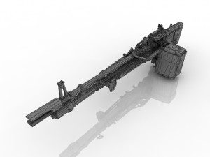 Machine Gun 3D 3D Model