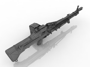 Machine Gun 3D 3D Model