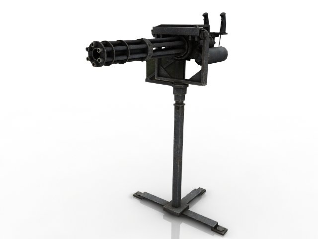 Machine Gun THE BEST 3D MODEL IN THE WORLD Model 3D .c4d .max .obj .3ds .fbx .stl .blend 