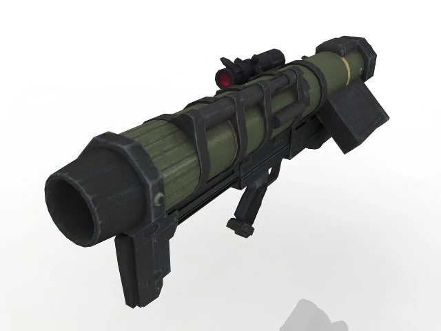 Rocket-propelled grenade 3D Model .c4d .max .obj .3ds .fbx .stl .blend 