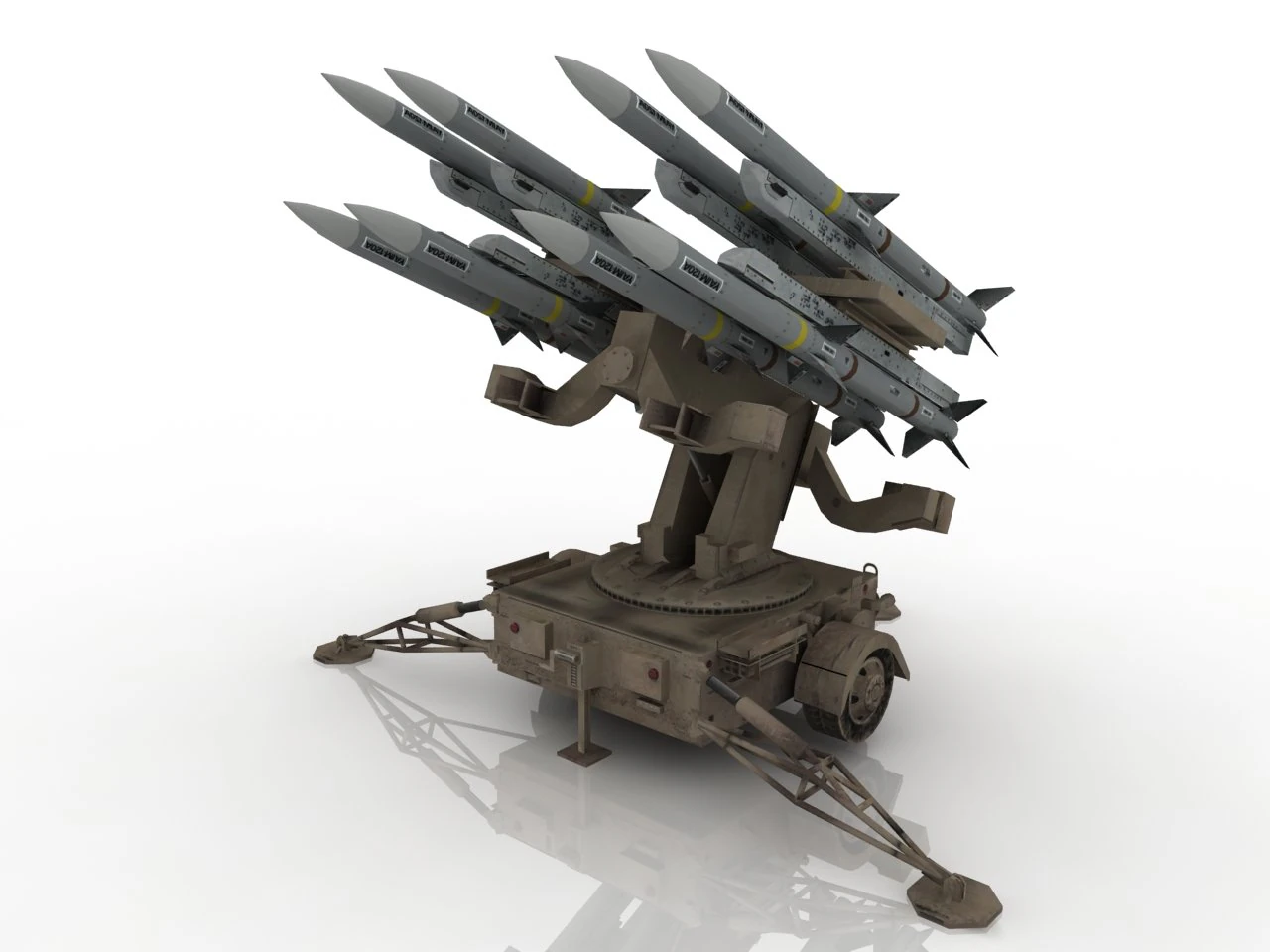 Anti-missile defense installation 3D Model .c4d .max .obj .3ds .fbx .stl .blend 