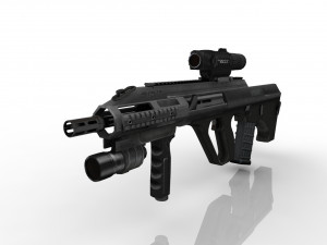 Automatic rifle 3D 3D Модель