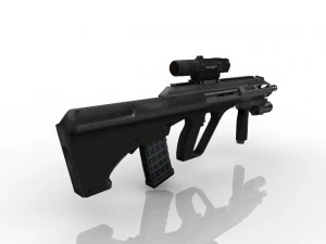 Automatic rifle 3D 3D Model