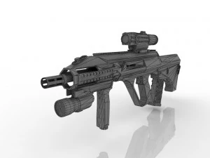 Automatic rifle 3D 3D Model