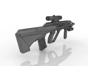 Automatic rifle 3D 3D Model