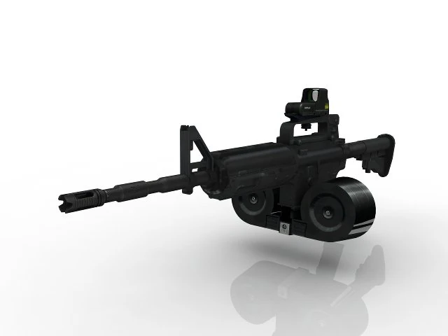 Machine GUN 3D Model .c4d .max .obj .3ds .fbx .stl .blend 