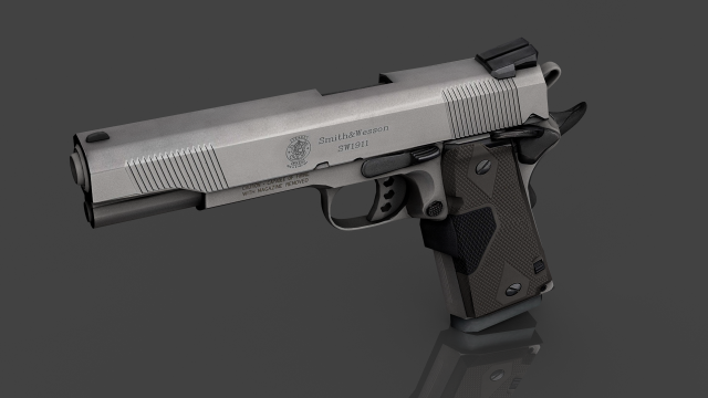 Smith Wesson SW1911 Modelo 3D .c4d .max .obj .3ds .fbx .stl .blend 