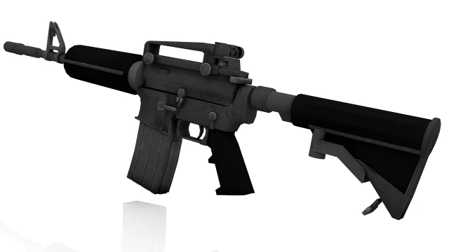 M4 Otomatik T&uuml;fek 3D Model .c4d .max .obj .3ds .fbx .stl .blend 