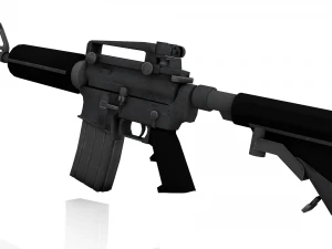 M4 Otomatik T&uuml;fek 3D Model