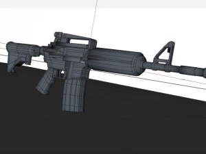 M4 Otomatik T&uuml;fek 3D Model